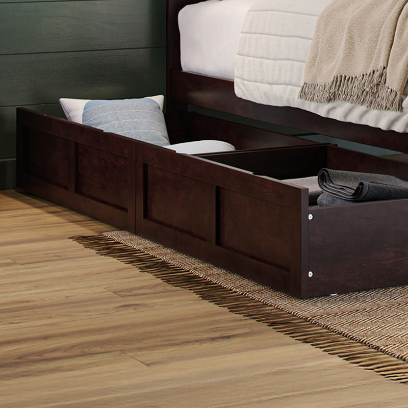 Tiroirs de rangement sous le lit, Grand / Simple TG, Espresso