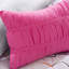 Édredon rose doux pour broderie florale avec 2 coussins décoratifs et tissu