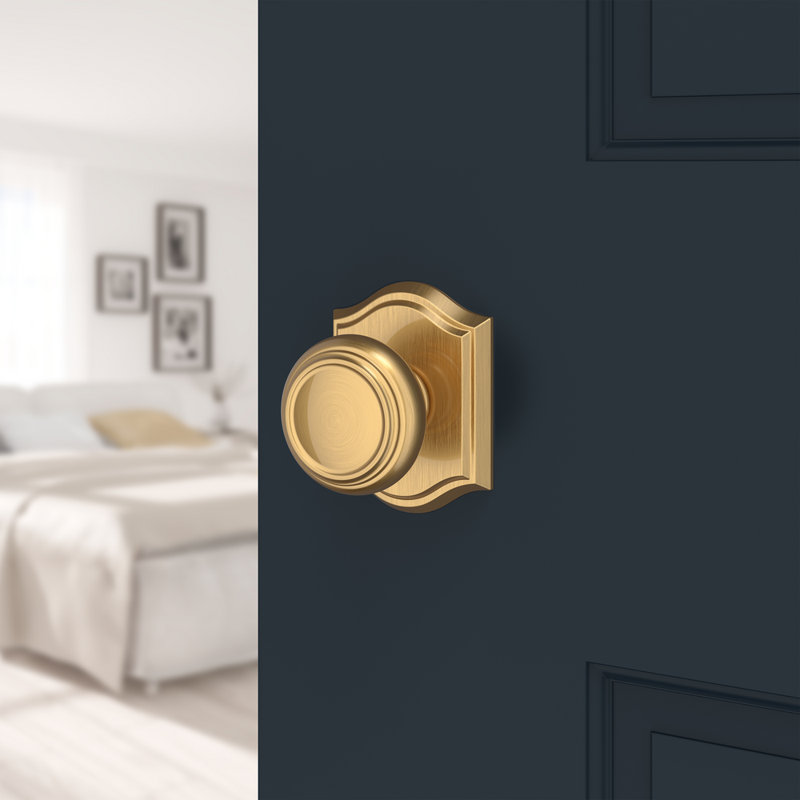 2.21875 X 2.21875 X Lifetime (PVD) Satin Brass Round, Privacy