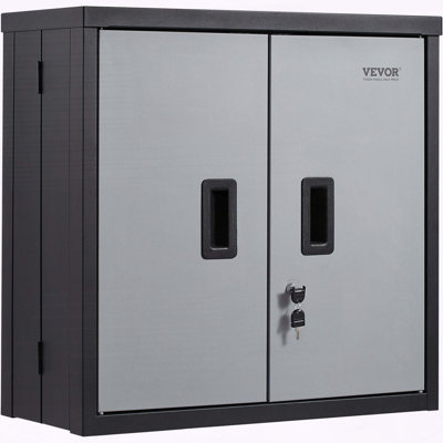 Foldable Wall Cabinet with Adjustable Shelf, 240 LBS Loading Capacity