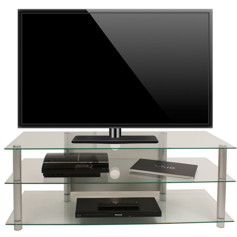 Tally Unfinished TV Stand for TVs up to 49", Clear