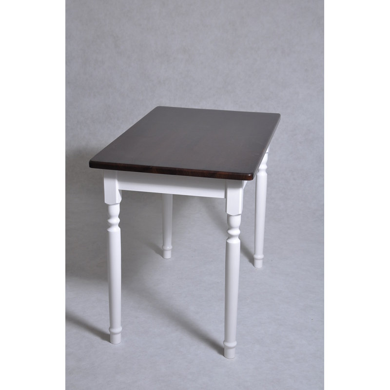 Haruhi Pine Unfinished Solid Wood Dining Table, Dark Grey