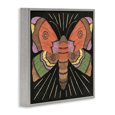 «Spooky Chic Moth», art de la giclée encadrée par Véronique Charron