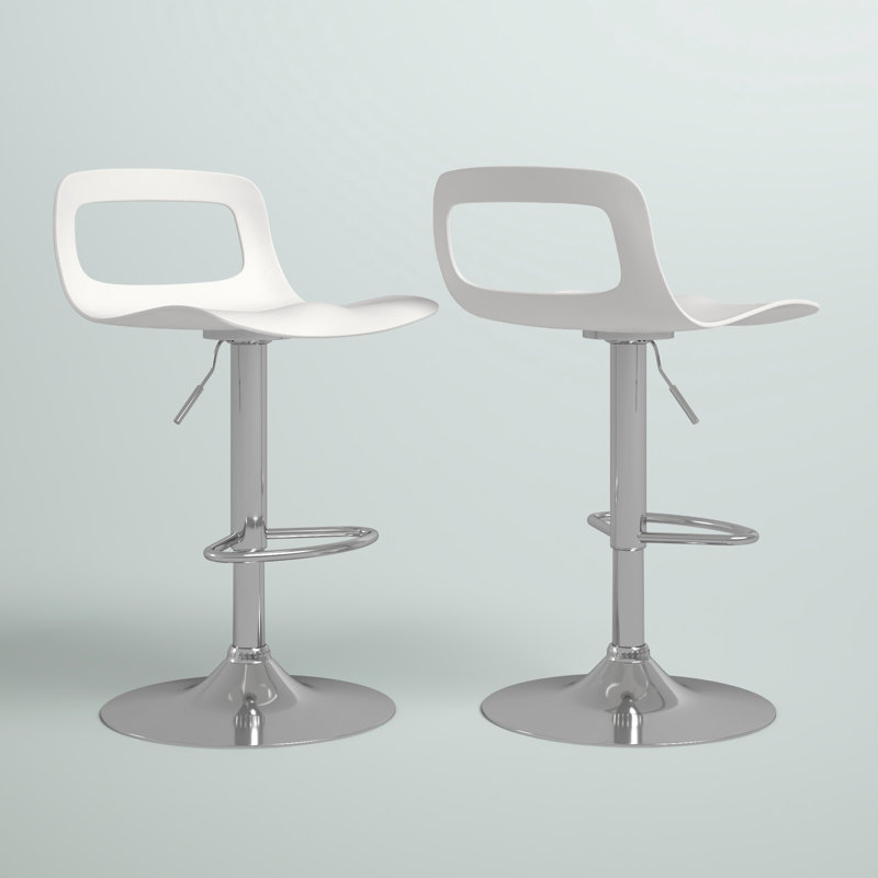Tabouret de bar réglable en hauteur Dressler, Blanc