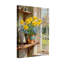 Plantes et fleurs, jonquilles jaunes, fleurs bleues, pot de cuivre, fenêtre, vue de jardin-800635177
