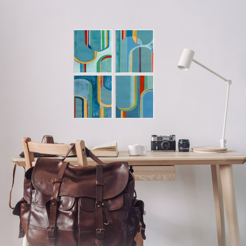  "Blue Wavy Arch Shapes", art mural par Pippin Schupbach