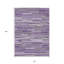 Tapis extérieur lavable rayé mauve et gris 10 pi x 14 pi