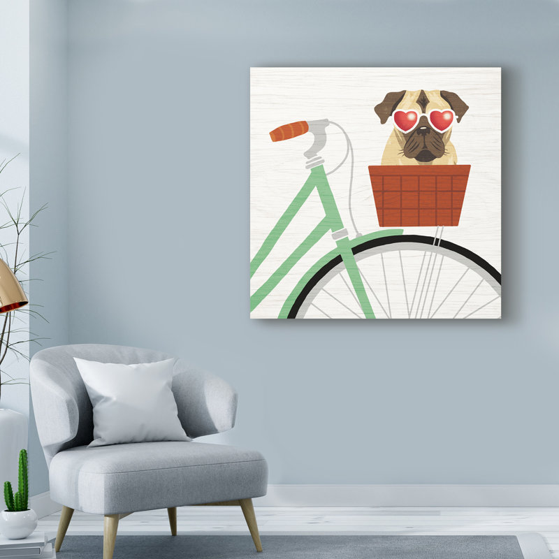 « beach bums carlin bicycle i », reproduction d’impression sur toile tendue, H 24 po x l 24 po x P 2 po