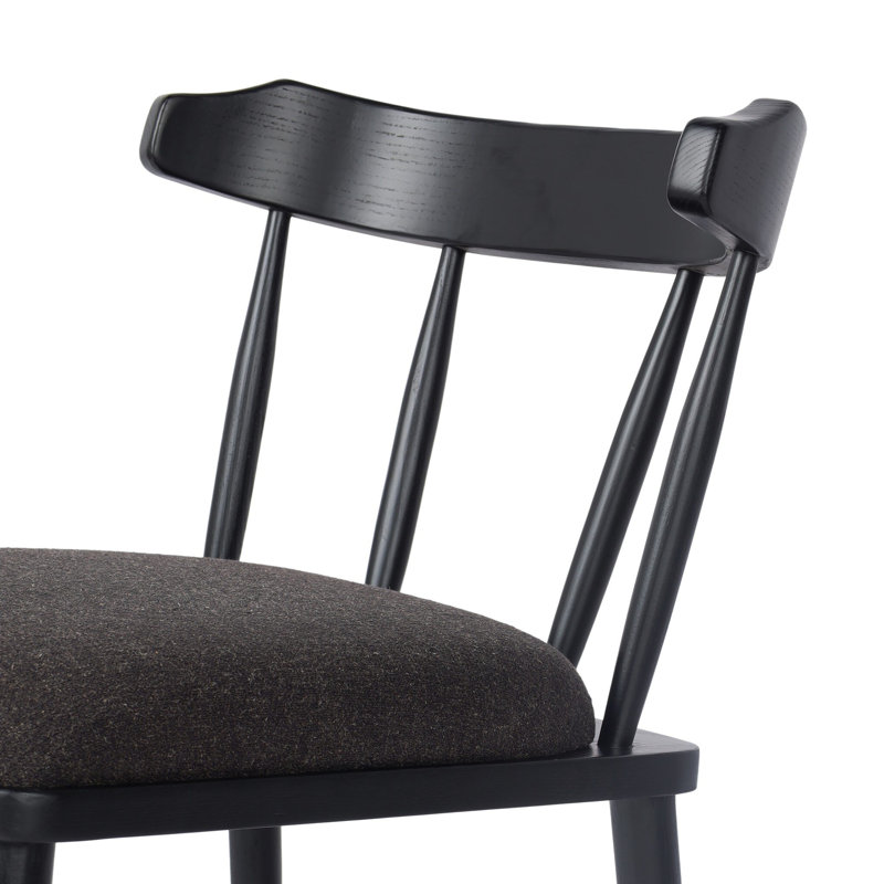 Colter Leather Dining Chair, Antwerp Noir, Black