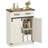 Bathroom Storage Cabinet, Freestanding Bathroom Floor Cabinet with Drawers & Doors, Farmhouse Buffet Cabinets with Adjustable Shelf, for Kitchen, Living Room, Entryway, White Brown