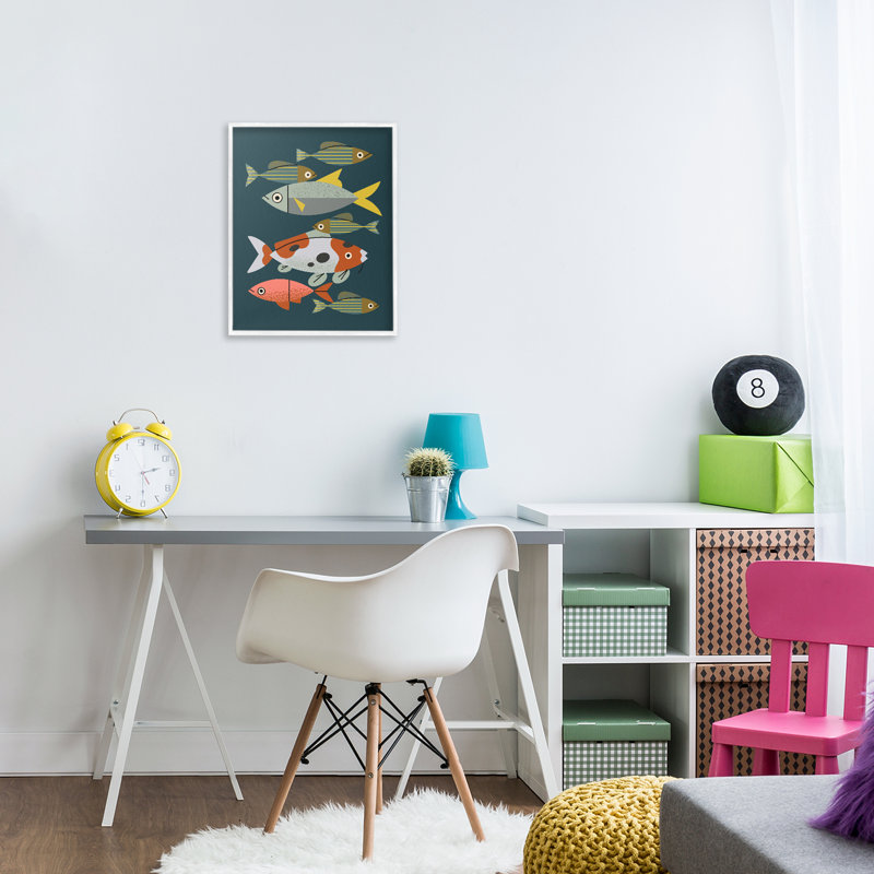 «Mid-Century Pond Fishes», estampe numérique, conception par Renea L. Thull, H 14 po x l 11 po