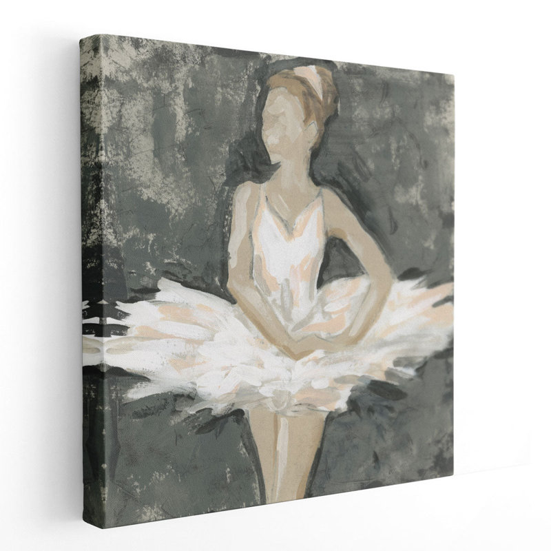 Ballerine Fresco I - reproduction d'art sur toile, H 12 po x l 12 po