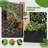 59" H x 30" W x 12" D Outdoor Metal Planter Box with Trellis Decor Raised Garden Bed with Lattice Panel for Patio-964391734-964391712