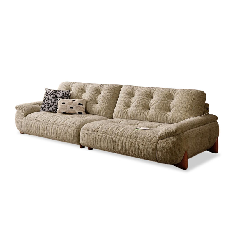 Canapé modulaire Chenille, H 36,22 po x l 122,05 po x P 40,16 po, Kaki