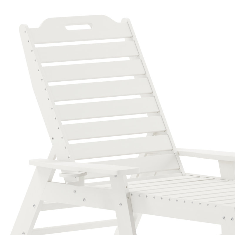 71.25'' Long Reclining Single Chaise, White