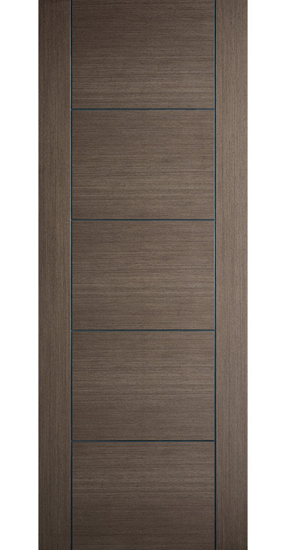 Vancouver White Primed Internal Door, Pre-Finished Ash Grey, 198.1cm H x 68.6cm W x 3.5cm D