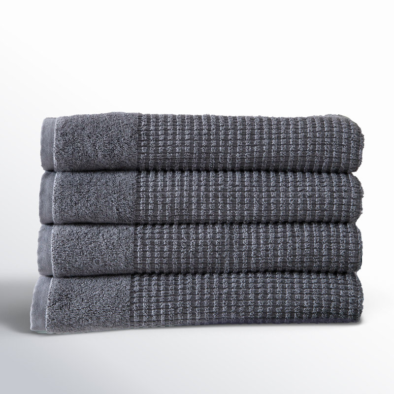 Earline Midweight Bath Towel, Gray