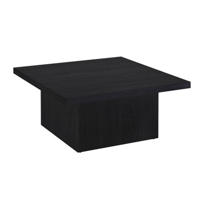 Square Engineered Wood Cocktail Coffee Table, Black