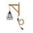 Farmhouse Plug In Wall Sconce With 1 Bulb, Wood Shelf Bracket & Switch For Hallway, Living Room