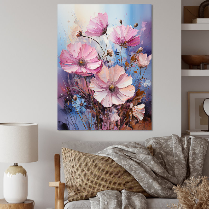 Reproduction d'art sur toile «Pink Morning Glory», Toile tendue, H 20 po x l 12 po x P 1 po