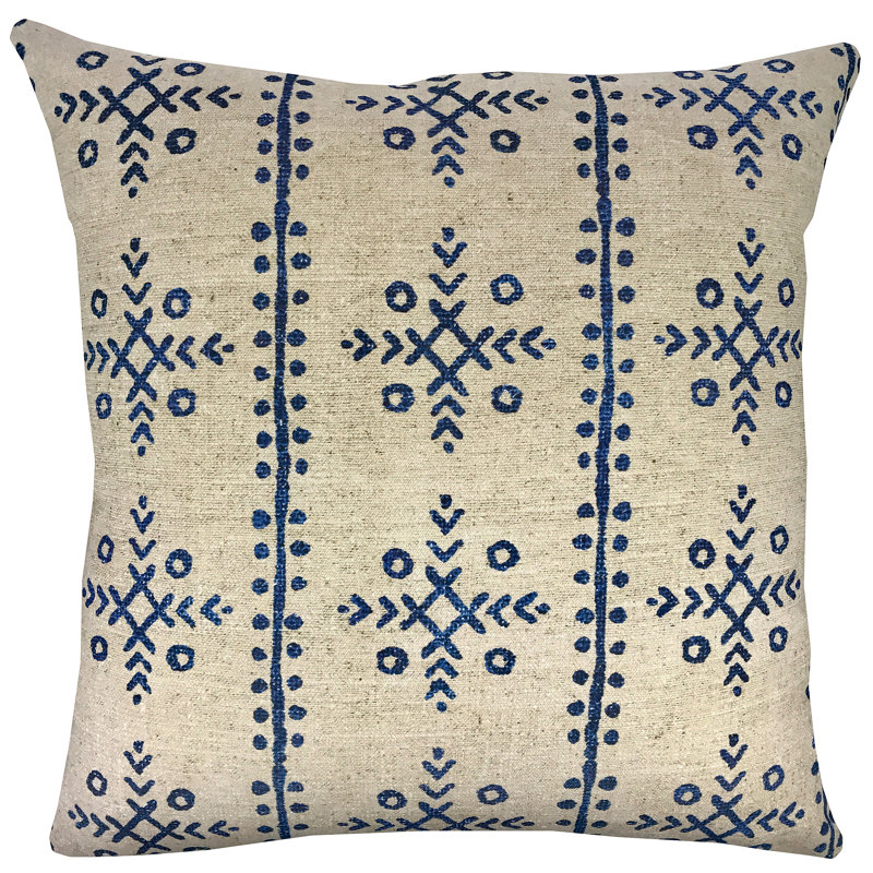 Mud Cloth Cotton Reversible Throw Pillow