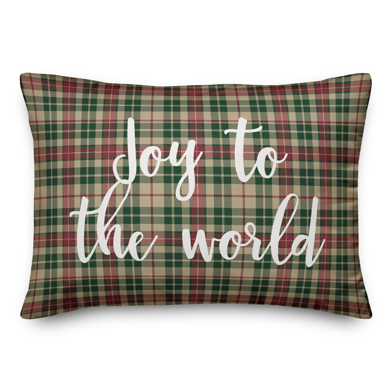  Coussin Joy to the World in Tartan