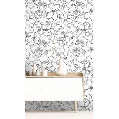 Leupp Peel & Stick Floral Roll