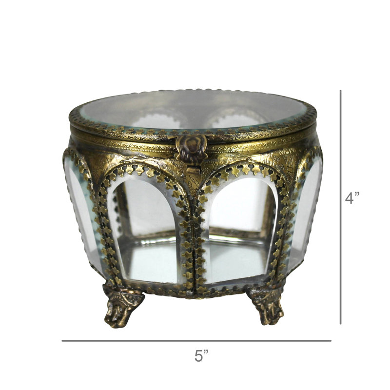 Boîte à bijoux - verre arqué, 4 5 5