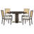 Round Dining Table For 4 With Chairs Set, Extendable Dining Table Set With 16" Removable Middle Leaf 5 Piece Retro Dining Table Set Double Layer Design For Kitchen Dining Room-1145685629