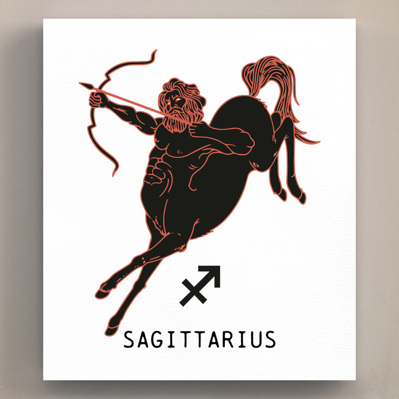 Kana Zodiac Sagittarius - Print on Wood