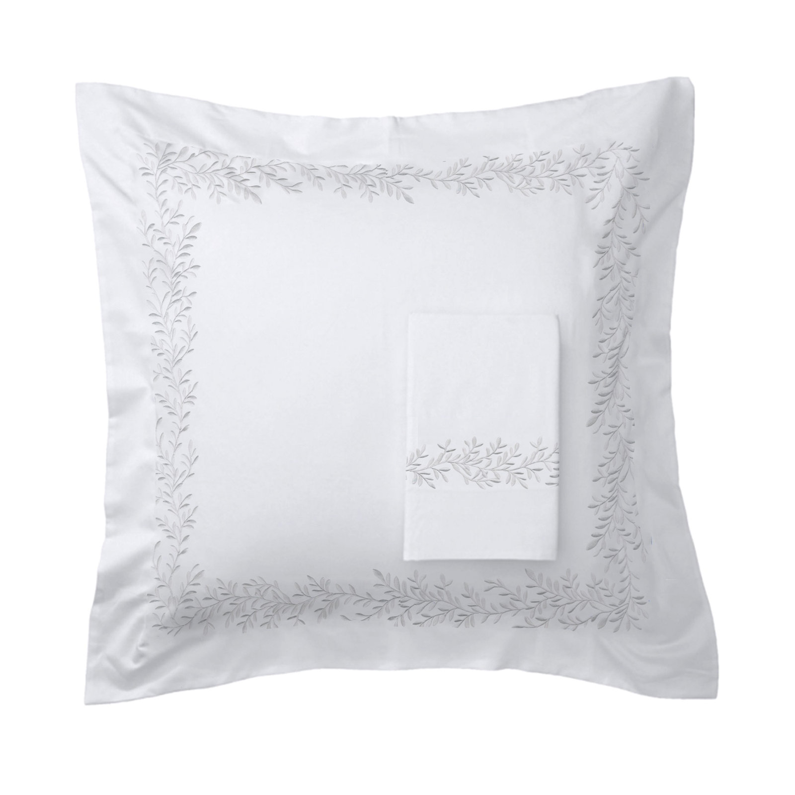 Avie Cotton Sham Set, White
