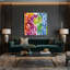 «Desserts Gummy ours», art mural sur toile rouge-1348576763