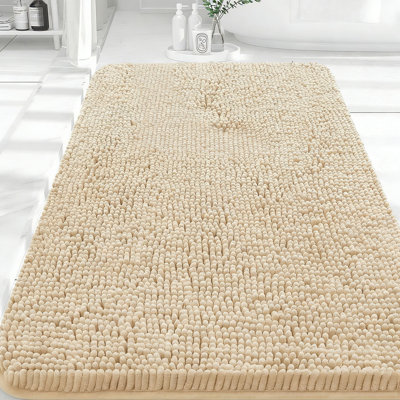 Tapis de bain doux en chenille absorbante 36 po x 24 po
