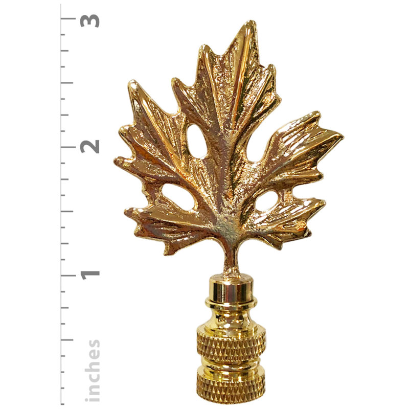 Faîteau de lampe feuille d’érable, Laiton poli