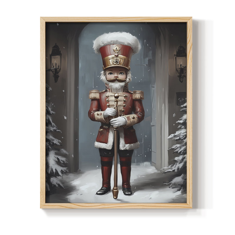 «Christmas Holiday Art», série 2-IV, reproduction encadrée - bois massif, Natural, H 11 po x l 9 po