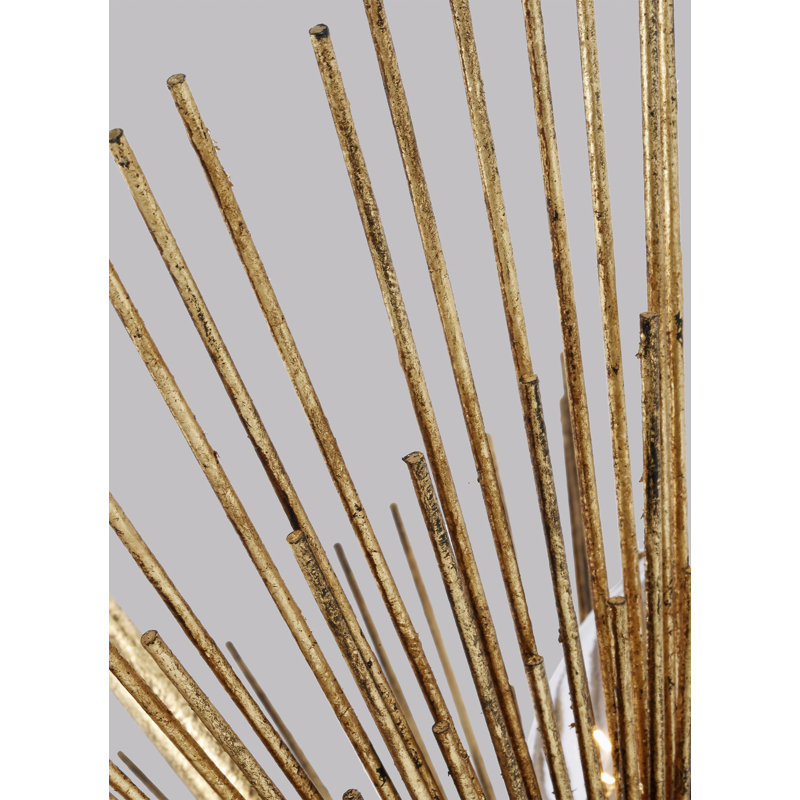 Helios 3 - Light Semi Flush Mount, Antique Gold