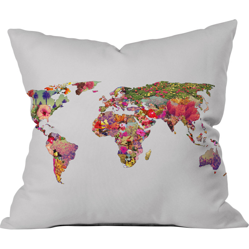 It's Your World Throw Pillow, 16" x 16"