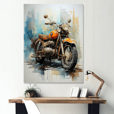 Voyage en moto surréelle sur toile