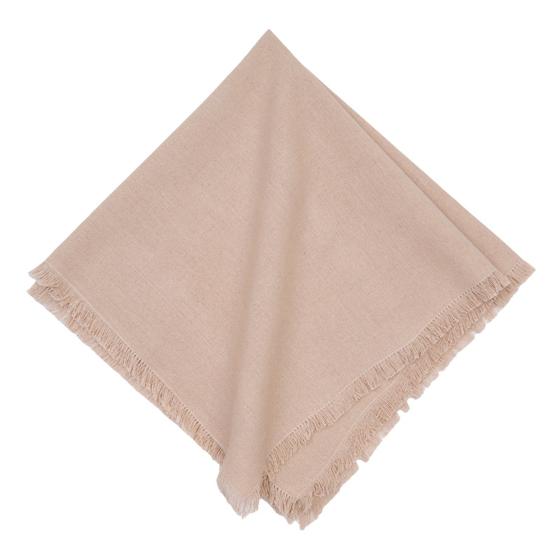 Frayed Cherry Napkin Set of 6, Beige