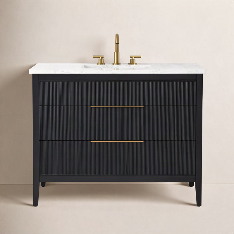 Emma 42" W Single Vanity, Black