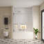 Pare-baignoire pivotant avec verre trempé de 1/4 po et barre à serviettes-112517993