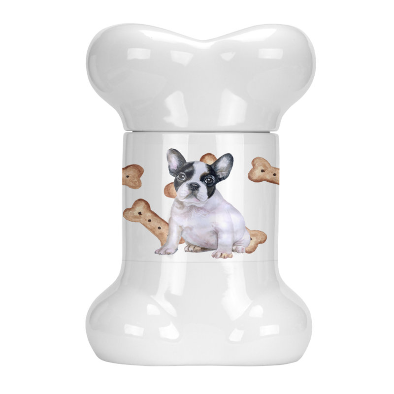 Pot à animaux en forme d’os french bouledogue
