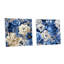 «Cobalt Blue Neo Victorian Roses», motif victorien - ensemble d'art mural en acrylique sur verre floral-103922309
