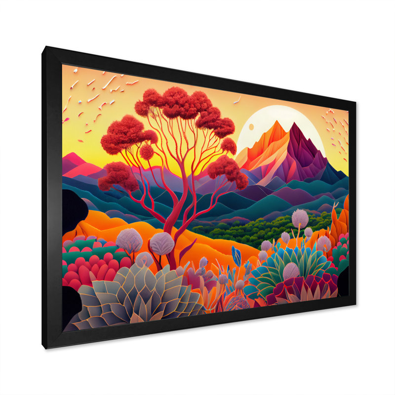Fleurs colorées pendant l'heure dorée III - reproduction sur toile, H 30 po x l 40 po x P 1,5 po