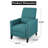 Teal Pushback Recliner Chair with Nailhead Accents & Birch Legs-1905926819