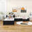 Twin Size 2 Drawers L-shaped Platform Beds with Trundle and Built-in Table-79433331