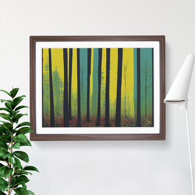 Electrifying Abstract Forest 1 Piece Single Picture Frame Painting