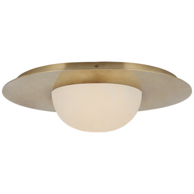 Kelly Wearstler Fosse 21" Flush Mount with Alabaster