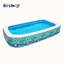 Inflatable Pool - Rectangular 4-6 Person Summer Pool For Backyard, Garden & Water Parties, Durable 2-Layer Design With Vibrant Floral Pattern, No Pump Needed, Pool Float