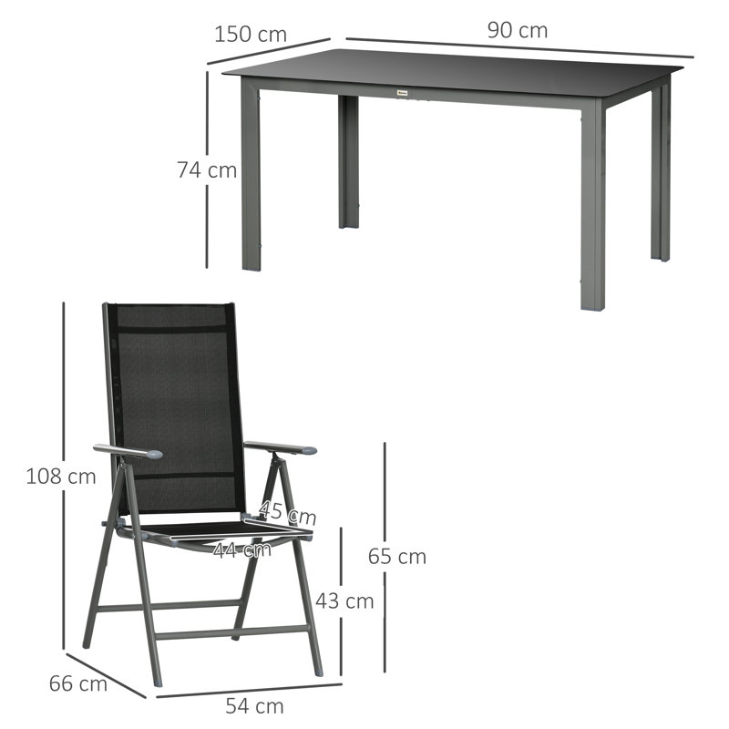 Western 6 - Person Patio Dining Set with Rectangular Table